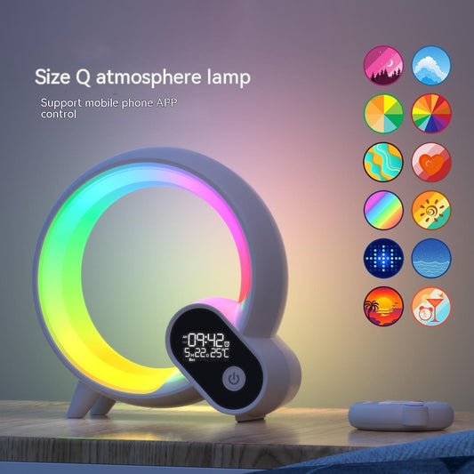 Creative Q Light Analog Sunrise Digital Display Alarm Clock Bluetooth Audio